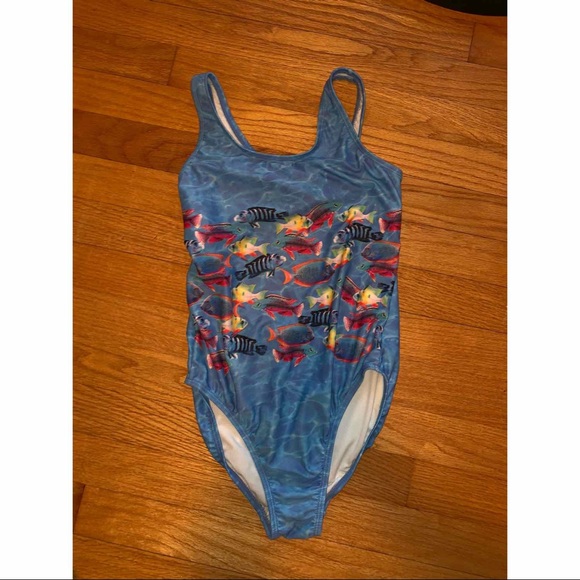 GAP Other - Cross Back GapKids Fish Patterned Bathing Suit